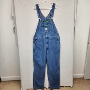 Vintage Liberty Bib Overalls Mens 42x32 Blue Denim Workwear Dungarees Farm USA